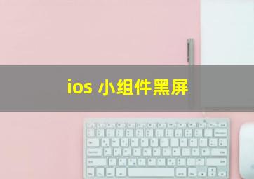 ios 小组件黑屏